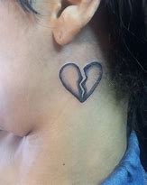 Image result for Broken Heart Tattoo On Head