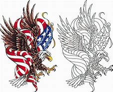 Image result for Eagle and USA Flag Tattoo