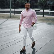 Image result for Pink Shirt Outfit Men