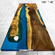 Image result for Resin Solid Wood Table