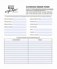 Image result for Catering Order Form Template