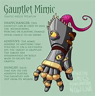 Image result for Dnd Finger Mimic Sheet