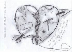 Image result for Damaged Heart Drawing