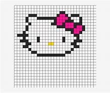 Image result for Hello Kitty Pixel Art 6X6