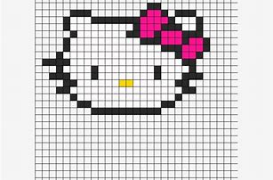 Image result for Hello Kitty Cat Pixel Art