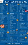 Image result for The Pond's High School Canteen Menu