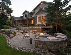 Image result for Fire Pit Sloped Backyard