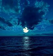 Image result for Moon Over Water at Night