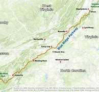 Image result for Map of Lue Ridge Parkway