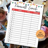 Image result for Birthday Lunch Sign Up Sheet