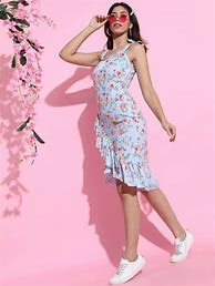 Image result for Light Blue Skater Dress