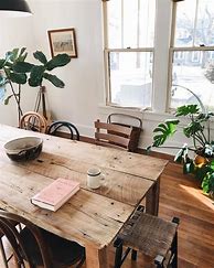 Image result for Rustic Farmhouse Dining Room Tables