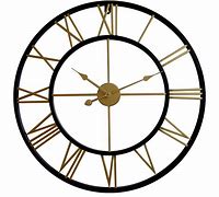 Image result for Black and Gold Roman Numeral Clock