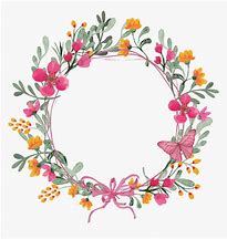 Image result for Flower Heart Wreath Clip Art