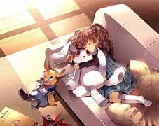 Image result for Anime Girl with Stuffed Animal