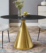 Image result for Small Dark Oval Dining Table