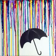 Image result for Rainbow Rain Painting