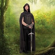 Image result for Black Leather Cloak