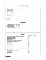 Image result for Catering Worksheet Template