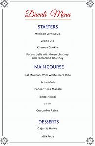 Image result for Dinner Party Menu