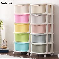 Image result for Plastic Storage Cabinet with Drawers