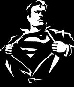 Image result for Superman Black and White