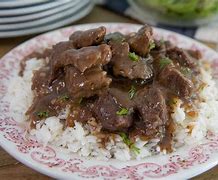 Image result for Stewed Beef Strips and Rice