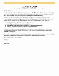 Image result for Entry Level Clerk Cover Letter