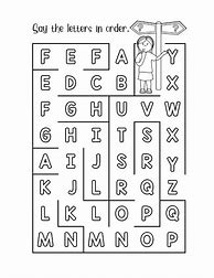 Image result for Preschool Worksheets Alphabet Maze