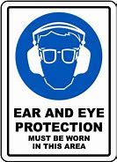 Image result for Eye and Ear Protection Sign