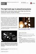 Image result for Light Bulb Sign Pheochromocytoma