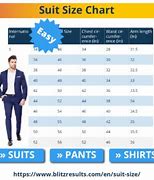 Image result for Suit Size Chart