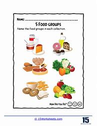 Image result for Three Food Groups Worksheets