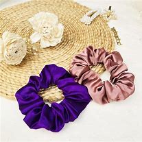 Image result for Lycra Scrunchies Dark Purple