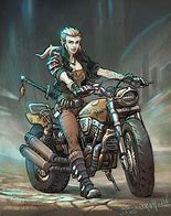 Image result for Biker Girl Painting