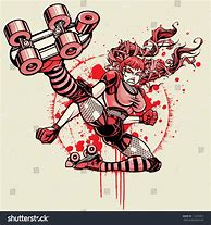 Image result for Roller Derby Girl Drawing