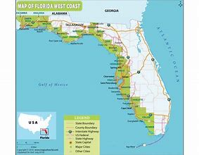 Image result for Florida's West Coast Map