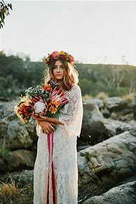 Image result for Bohemian Style Wedding Dress