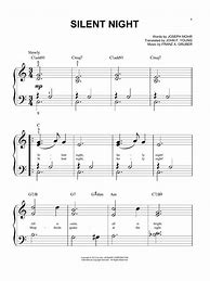 Image result for Silent Night Bass Clef Sheet Music