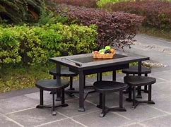 Image result for Long Fire Pit Glass Tables