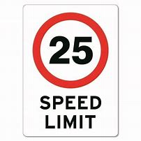 Image result for 25 Mph Speed Limit Sign