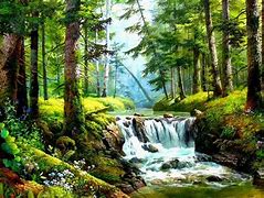 Image result for Forest Painting Wallpaper