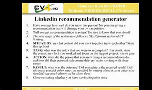 Image result for LinkedIn Recommendation Template