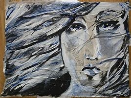 Image result for Windy Day Woman Art