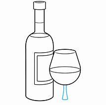 Image result for How to Draw Wine Bottle