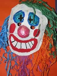 Image result for Paper Mache Clown Mask