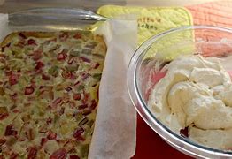 Image result for Rhubarb Custard Squares