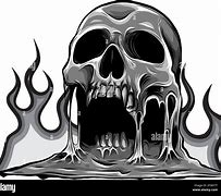 Image result for Melting Skull Art