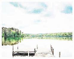 Image result for Lake Dock Painting