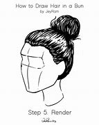 Image result for How to Draw Hair Bun